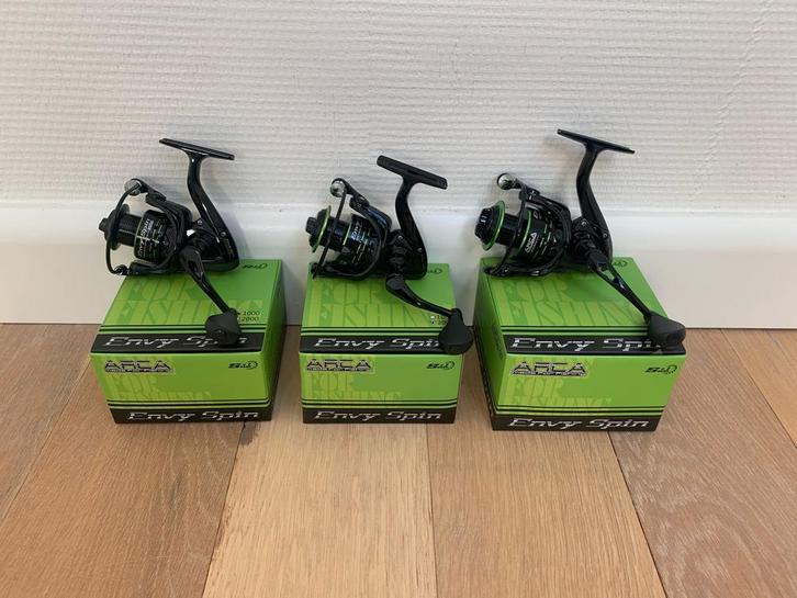 Nieuwe Arca Envy 1000 - 2000 - 3000 molens, 6 lagers, Watersport en Boten, Hengelsport | Roofvissen, Nieuw, Molen, Ophalen of Verzenden