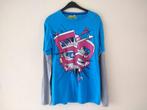 Turquoise, aquablauw shirt met print lange mouw maat 176, C&A, Ophalen of Verzenden, Zo goed als nieuw, Shirt of Longsleeve