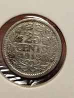 25 Cent 1912 Wilhelmina - Zilveren Munt, Postzegels en Munten, Munten | Nederland, Zilver, 25 cent, Ophalen of Verzenden, Koningin Wilhelmina