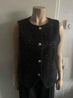 Amisu glitter gilet zwart zilver maat 38 nieuw, Verzenden, Nieuw, Maat 38/40 (M), Zwart