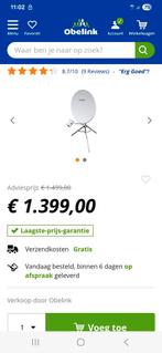 Travelvision R7 65 duo 12v/220 Schotelantenne - incl. hoes, Audio, Tv en Foto, Schotelantennes, Ophalen, Zo goed als nieuw, (Schotel)antenne