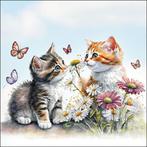 servetten 8670 kittens (33 x 33 cm)  per stuk, Hobby en Vrije tijd, Ophalen of Verzenden, Nieuw, Materiaal