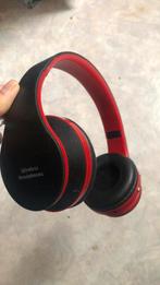 Bluetooth koptelefoon zgan rood zwart met kabel draadloos, Ophalen of Verzenden, Zo goed als nieuw, Overige merken, Draadloos