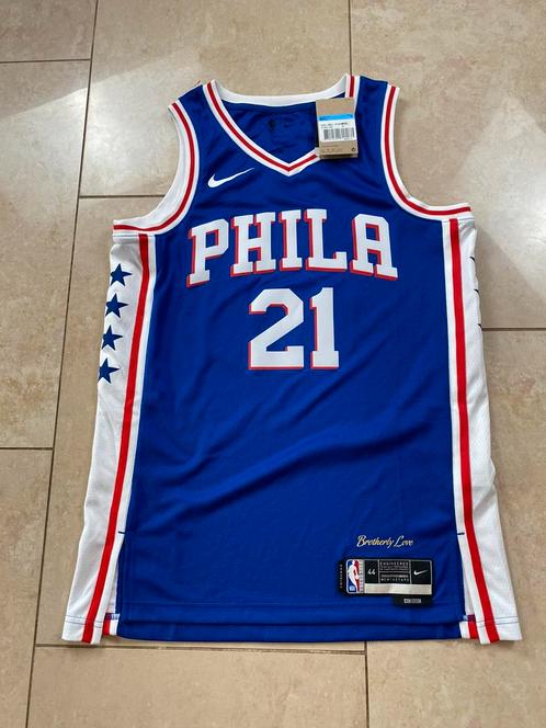 Nike NBA Basketball 76ers Sixers Jersey Embiid, Size M, New, Kleding | Heren, Sportkleding, Nieuw, Algemeen, Maat 48/50 (M), Blauw