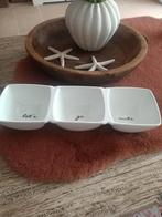 Witte serveerschaal met 3 vakken van het merk Riviera Maison, Ophalen of Verzenden