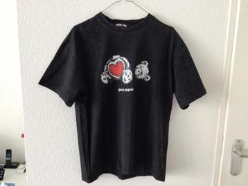Palm Angels zwart T-Shirt met beer en hartje maat L beschikbaar voor biedingen