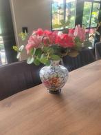 Prachtig boeket kunstbloemen inclusief vintage vaas, Ophalen of Verzenden, Zo goed als nieuw, Binnen