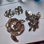 Vintage applicaties goud,met pailletten en kraaltjes, Ophalen of Verzenden