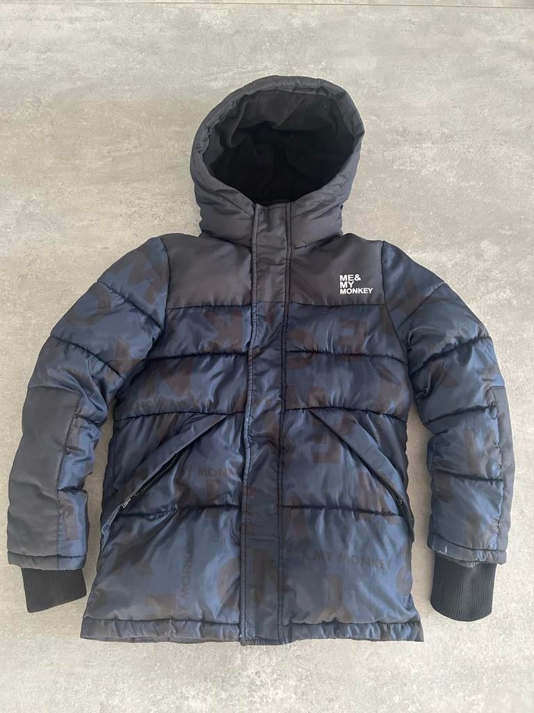 Donkerblauwe Me & My Monkey winterjas, maat 152, Gebruikt, Ophalen of Verzenden, Me and my monkey, Jongen