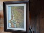 Boeren afbeelding  afm. 62X52, Ophalen of Verzenden, Zo goed als nieuw, Schilderij, Minder dan 50 cm