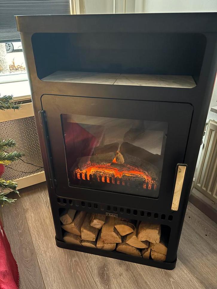 Faber Othello Sfeerhaard met Verwarming, Huis en Inrichting, Kachels, Gebruikt, Overige soorten, Elektrisch, Ophalen