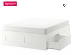 Ikea Brimnes bed te koop 160x200, Huis en Inrichting, Ophalen, Zo goed als nieuw, Tweepersoons, 160 cm