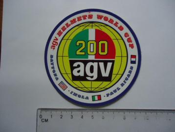 sticker oud AGV HELM Italie Worldcup IMOLA Paul Ricard race beschikbaar voor biedingen