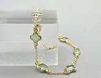 Goud op zilver armband met edelstenen. 2025/466.