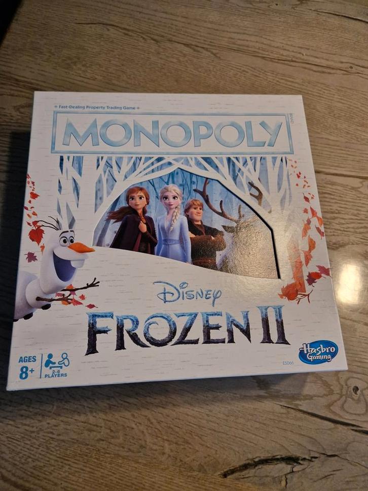 Monopoly Disney Frozen II Editie, Hobby en Vrije tijd, Gezelschapsspellen | Bordspellen, Gebruikt, Een of twee spelers, Drie of vier spelers