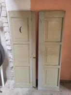 Antieke Louvre luiken shutters brocant paneeldeuren, Ophalen, Gebruikt, 80 tot 100 cm, Binnendeur