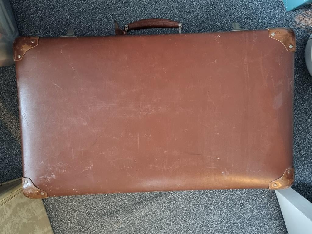 Oude vintage koffer, Sieraden, Tassen en Uiterlijk, Koffers, 60 tot 70 cm, Gebruikt, 45 tot 55 cm, Slot