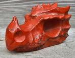 Mooie rode jaspis drakenschedel, Verzamelen, Mineralen en Fossielen, Ophalen of Verzenden