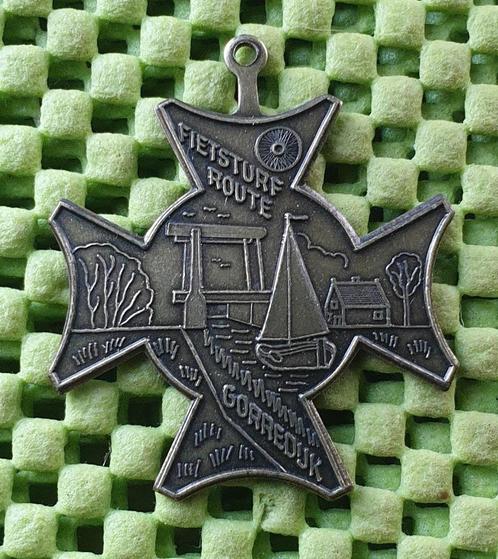 Medaille - 16e. Fietsturfroute Gorredijk 17-6-1995 - 60 km., Postzegels en Munten, Penningen en Medailles, Overige materialen