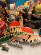 Antiek houten speelgoed spaanendoos, Ophalen of Verzenden