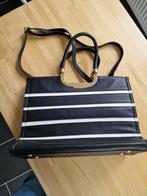 Zwarte Schoudertas met witte strepen, Ophalen, Gebruikt, Zwart, Overige merken