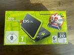 New Nintendo 2DS XL Black & Lime Green + Mario Kart 7, Spelcomputers en Games, Spelcomputers | Nintendo 2DS en 3DS, Ophalen of Verzenden