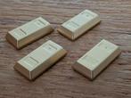 Lego goudstaven chroom goud 4x, Ophalen of Verzenden, Zo goed als nieuw, Lego