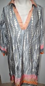 MZ104 Senes Jurk maat XL 44 grijs oranje roze, Maat 42/44 (L), Oranje, Ophalen of Verzenden, Zo goed als nieuw