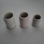 Vintage geglazuurde zalfpotjes - set van 3, Ophalen of Verzenden