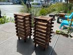 2 Bamboe tafellampen Vintage, Ophalen, Zo goed als nieuw, Minder dan 50 cm