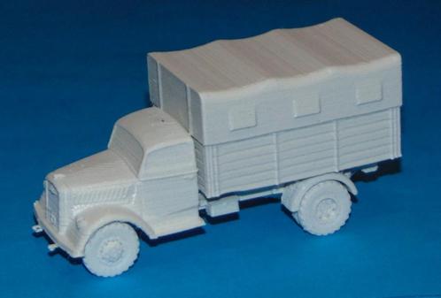 Duitse Opel Blitz truck-gesloten - 3D-print in div. schalen, Hobby en Vrije tijd, Wargaming, Nieuw, Historisch, Toebehoren, Verzenden