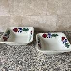 2  Vierkanten Boerenbont  Schalen no 4 en 5 .Samen €12.50, Ophalen of Verzenden, Zo goed als nieuw, Overige stijlen, Schaal of Schalen