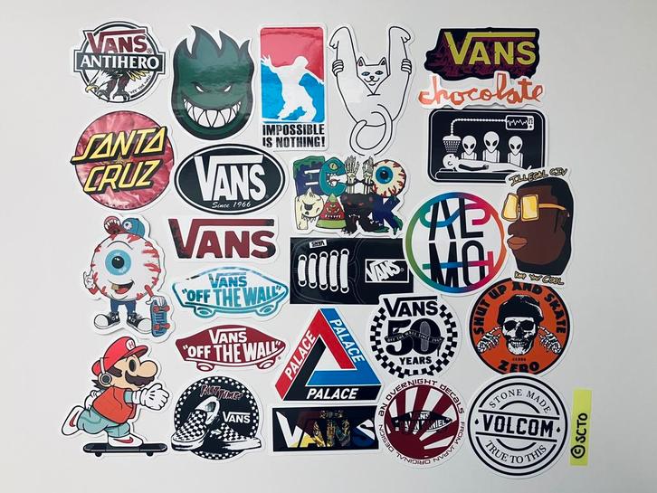 Stickers skate Vans Palace Ripndip Mishka Echo park Spitfire, Sport en Fitness, Skateboarden, Nieuw, Overige typen, Longboard