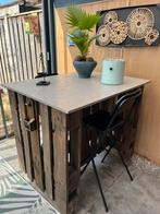 Bar tafel op wielen met 2 bar krukken, Huis en Inrichting, Barren, Ophalen