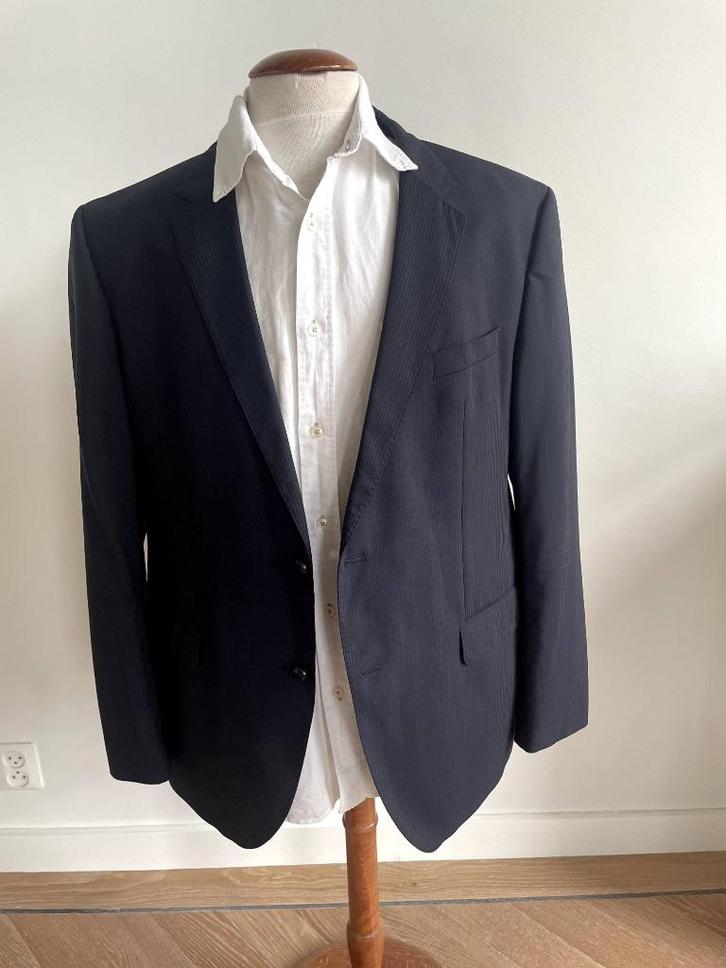 Boss: Donkerblauw, getailleerd, wollen colbert. Maat 52, Kleding | Heren, Kostuums en Colberts, Zo goed als nieuw, Maat 52/54 (L)