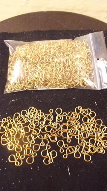 Messing S-haak groot - klein oog NIEUW vanaf € 4.95 p/250 beschikbaar voor biedingen