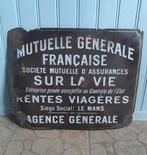 Frans emaille bord van Mutuelle Générale, Ophalen of Verzenden