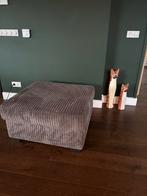 Ribstof hocker / poef, Ophalen, Vierkant, 75 tot 100 cm, Zo goed als nieuw