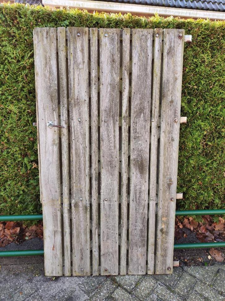 Houten tuinpoort, Tuin en Terras, Tuinpoorten, Gebruikt, Draaipoort, Hout, 150 tot 200 cm, 100 tot 150 cm, Ophalen