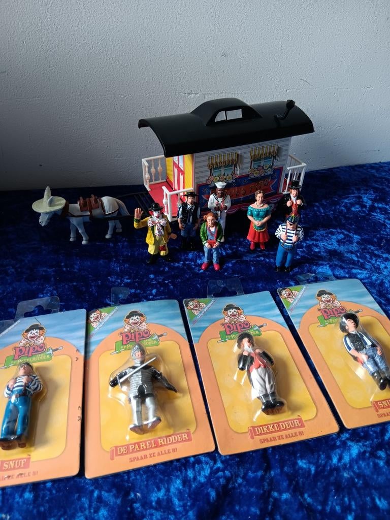 Complete set Pipo de Clown en de parelridder., Ophalen of Verzenden, Zo goed als nieuw, Actiefiguur of Pop