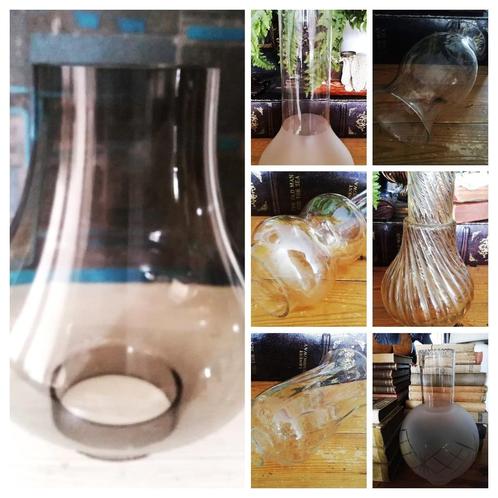 Diverse glazen kapjes voor o.a. olielamp en kandelaar, Antiek en Kunst, Curiosa en Brocante, Ophalen of Verzenden