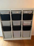 3 IKEA Trofast kasten met bakken, Ophalen, Kunststof, Gebruikt, 100 tot 150 cm