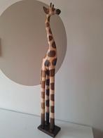 Houten kunst giraf, Antiek en Kunst, Kunst | Beelden en Houtsnijwerken, Ophalen of Verzenden