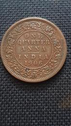 One quarter Anna 1906 India, Postzegels en Munten, Munten | Azië, Ophalen of Verzenden, Losse munt, Zuid-Azië