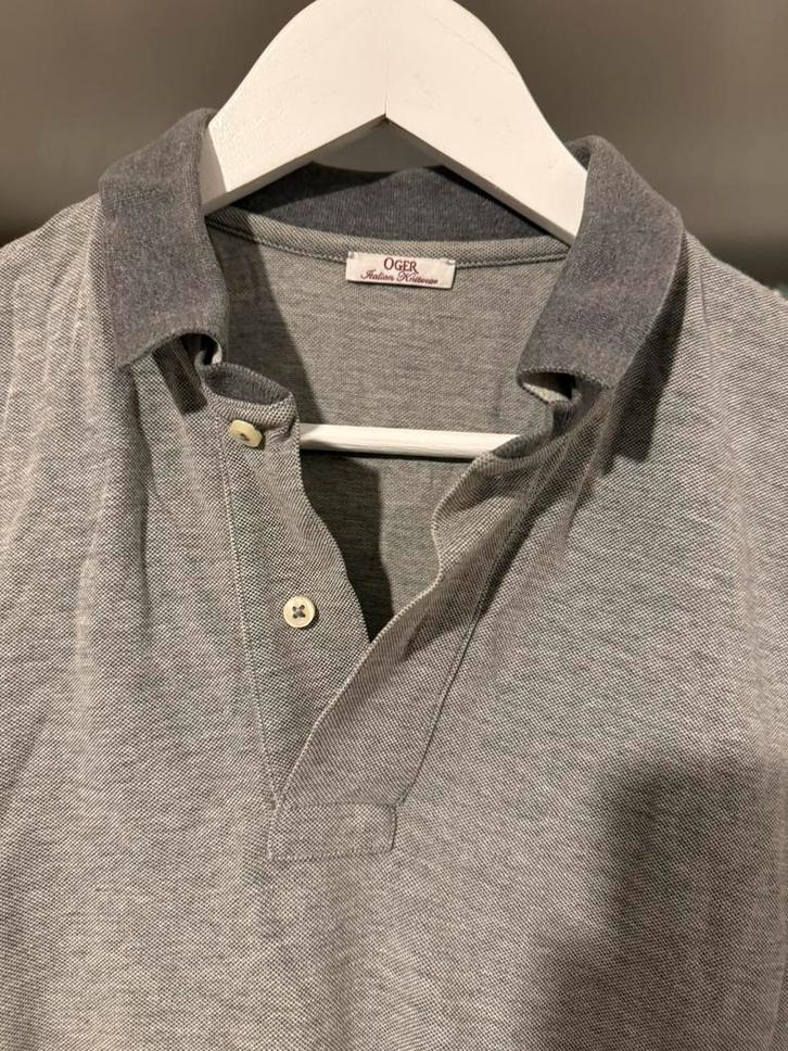 Oger polo 48, Kleding | Heren, Polo's, Zo goed als nieuw, Maat 48/50 (M), Grijs, Ophalen of Verzenden