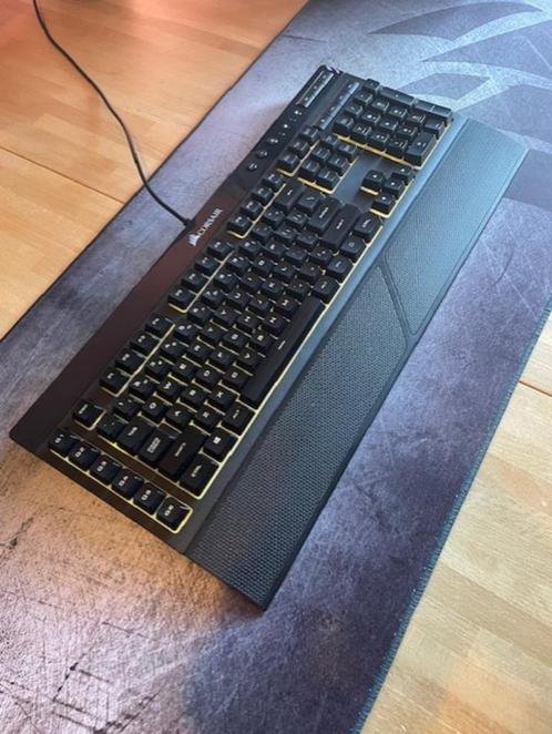 Corsair K55 RGB, Computers en Software, Toetsenborden, Zo goed als nieuw, Qwerty, Bedraad, Gaming toetsenbord, Ophalen of Verzenden