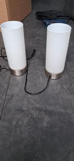 Set van 2 Nachtkastlampjes, Ophalen, Zo goed als nieuw, Glas, Modern