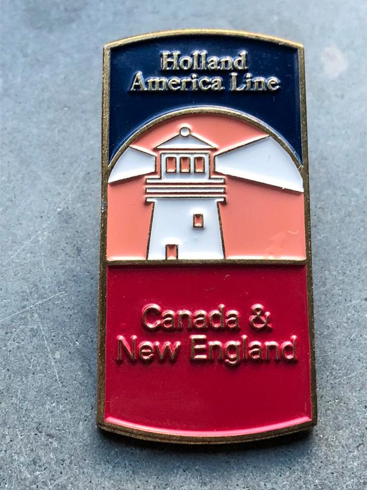 Speldje / pin / broche - Holland America Line, Verzamelen, Speldjes, Pins en Buttons, Zo goed als nieuw, Overige onderwerpen, Ophalen of Verzenden