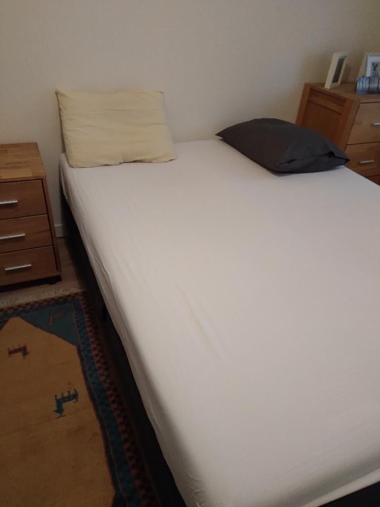 boxspring, tweepersoons, Ophalen, Gebruikt, Zwart, Tweepersoons