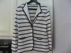 wit/zwart jasje, Attitude by Vequaud, mt 40, met vlekje, Kleding | Dames, Maat 38/40 (M), Verzenden, Wit, Zo goed als nieuw